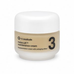 MD Ceuticals Melan-Off Maintenance Cream 30g jar on a clean white background for pigmentation maintenance and anti-ageing skincare.