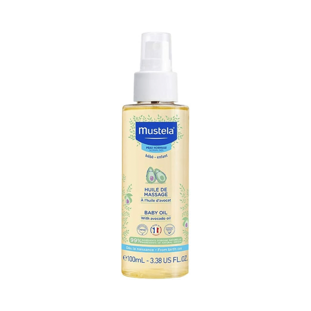 Mustela Baby Oil 100ml – nourishing oil for baby massage and hydration