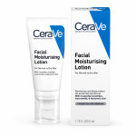 CeraVe Facial Moisturising Lotion for normal to dry skin in tube with retail box, lightweight daily moisturiser with ceramides, niacinamide and hyaluronic acid.