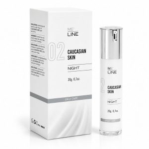 Me Line Caucasian Skin Night Cream – brightening overnight treatment for radiant skin.