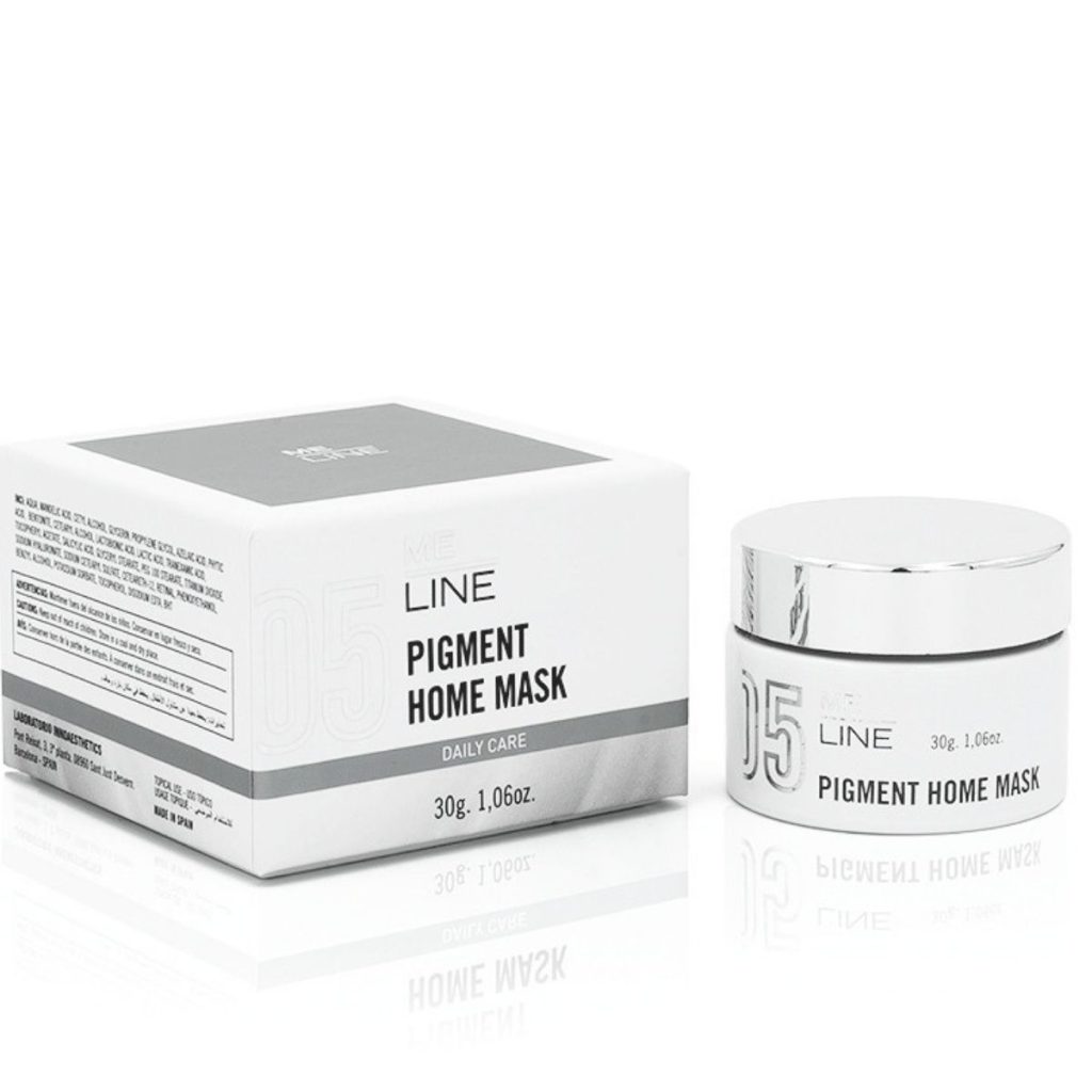 Me Line Pigment Home Mask — at-home depigmenting and brightening treatment for uneven skin tone.