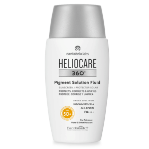 Heliocare 360 Pigment Solution Fluid SPF50 — advanced tone-correcting sunscreen bottle