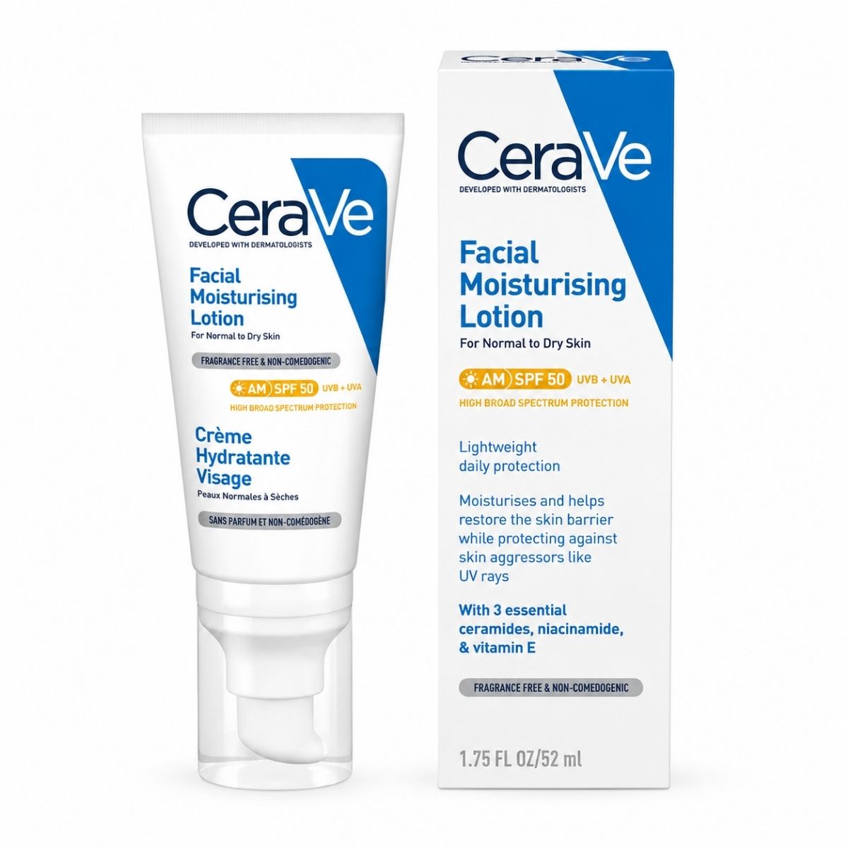 CeraVe Facial Moisturising Lotion SPF50 52ml CeraVe Moisturising Lotion SPF50 52ml