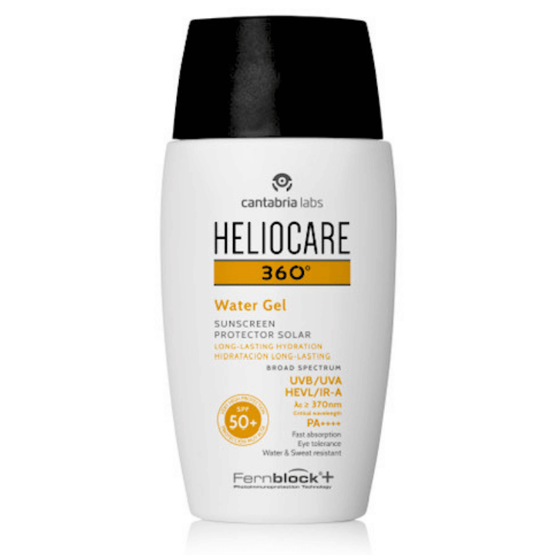 Heliocare 360 Water Gel SPF50 | Advanced Daily Sunscreen Heliocare 360 Water Gel SPF50 lightweight hydrating sunscreen bottle