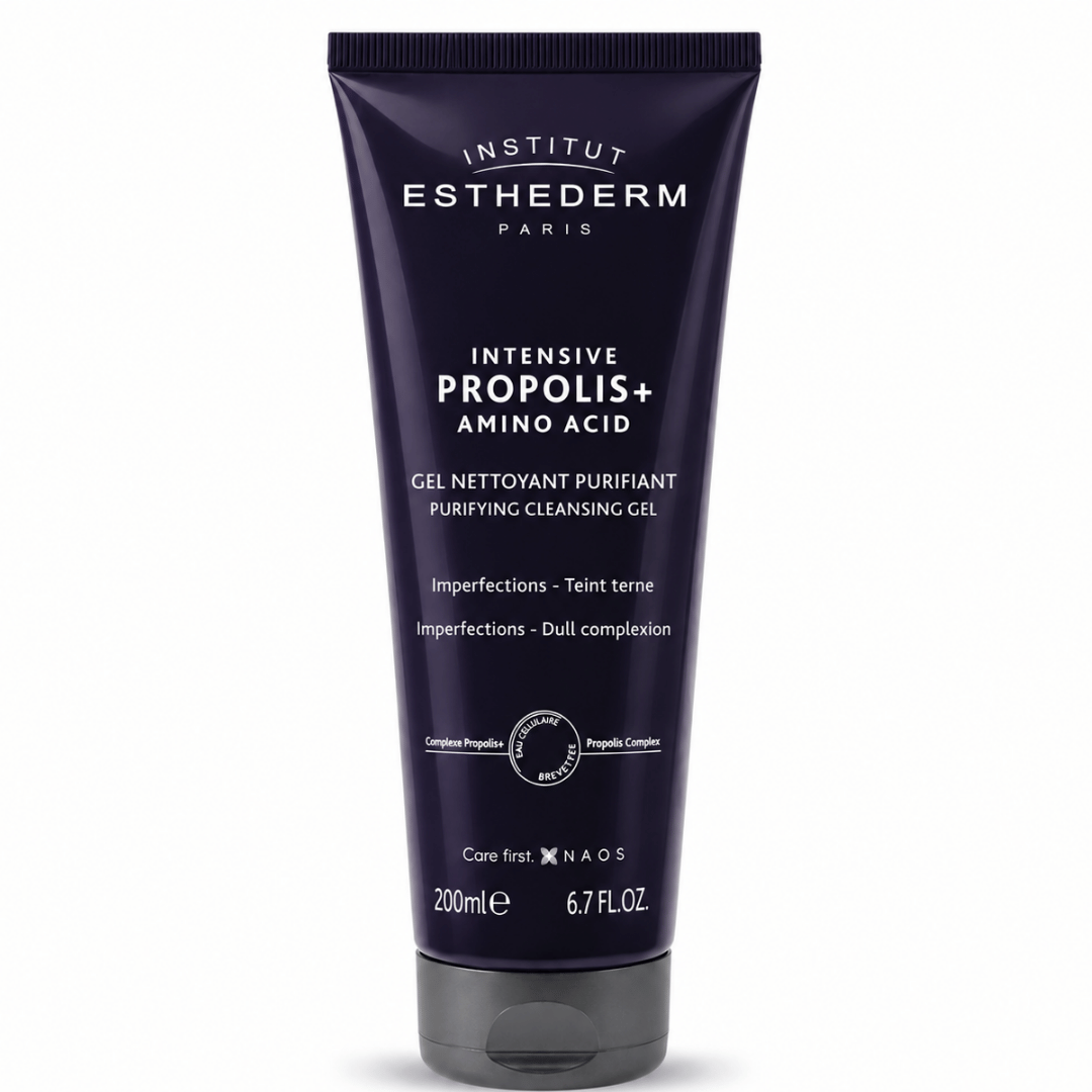 Esthederm Propolis Cleansing Gel-Purifying | MD Dermoutlet Esthederm Propolis Purifying Cleansing Gel – 200ml for adult acne and oily skin, available at MD Dermoutlet.
