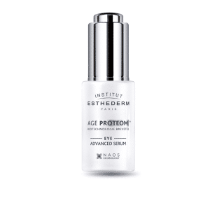 Esthederm Age Proteom Eye Advanced Serum – 15ml bottle for firming and depuffing the eye contour, available at MD Dermoutlet.