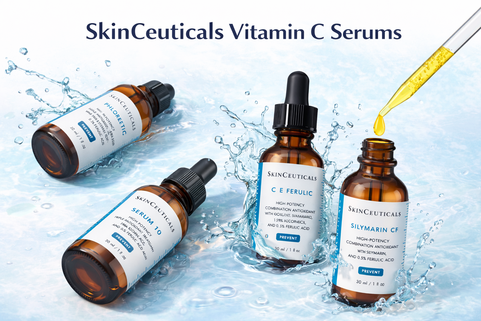 SkinCeuticals Vitamin C serum comparison Serum 10 CE Ferulic Phloretin Silymarin