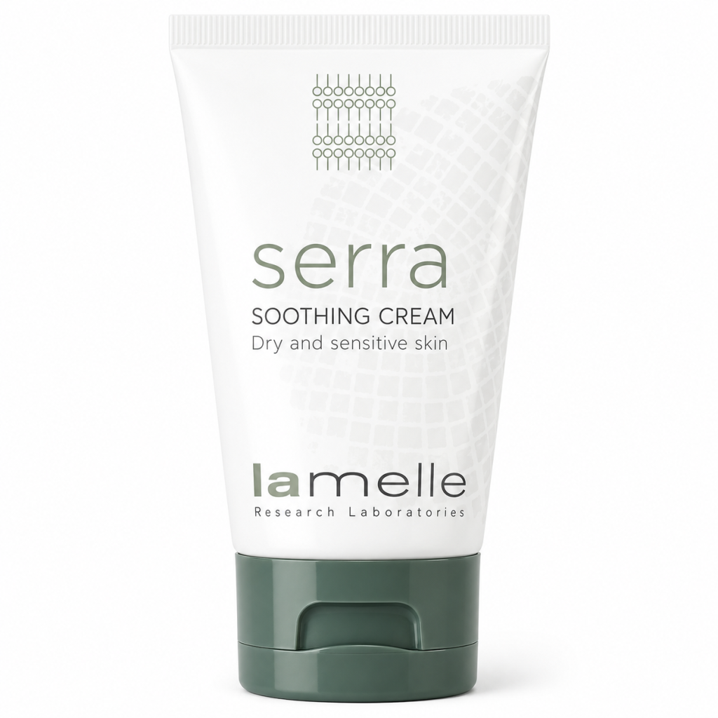Lamelle Serra Soothing Cream 50ml barrier repair moisturiser for sensitive, dry and redness-prone skin.