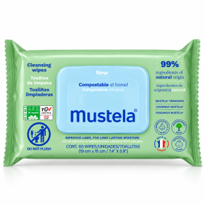 Mustela Cleansing Wipes 60x for baby face hands and nappy area