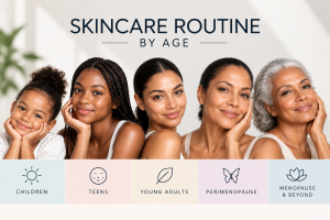 Blog 6 Skincare routine by age from childhood through menopause