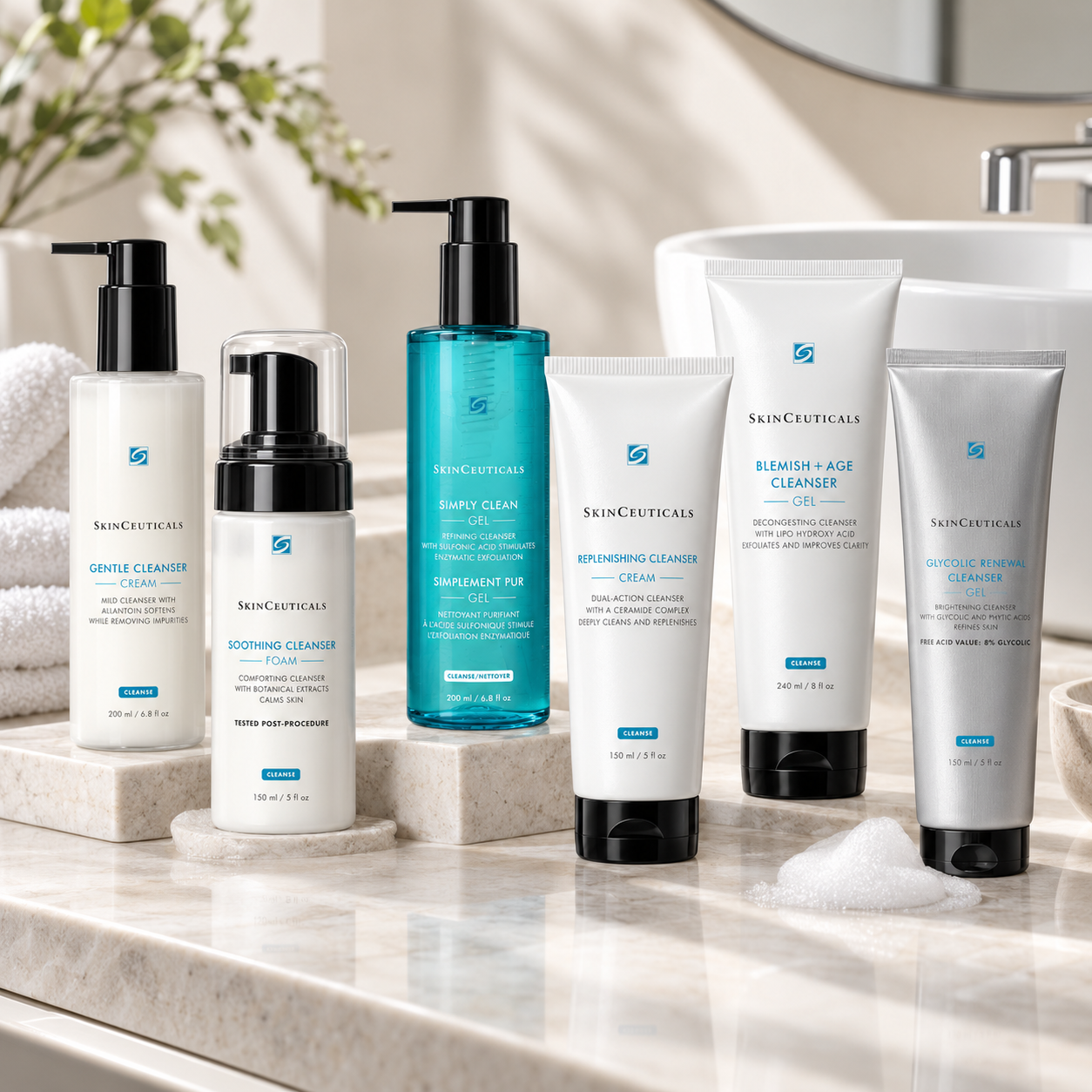 SkinCeuticals cleansers in South Africa for different skin types